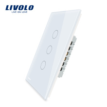 livolo US standard smart switch3 gang 1 weg led lichtspiegel touch sensor schalter VL-C503-11